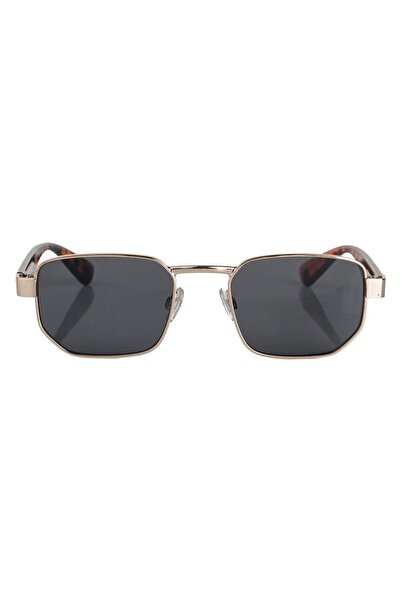 Zâna Casei Women's Sunglasses with Gold-Tone Metal Frame & Dark Lenses