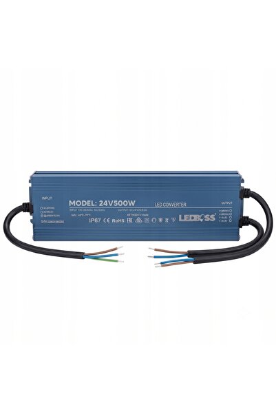 NO BRAND Sursă de alimentare LED 24V impermeabilă 500W IP67 Transformator erm...