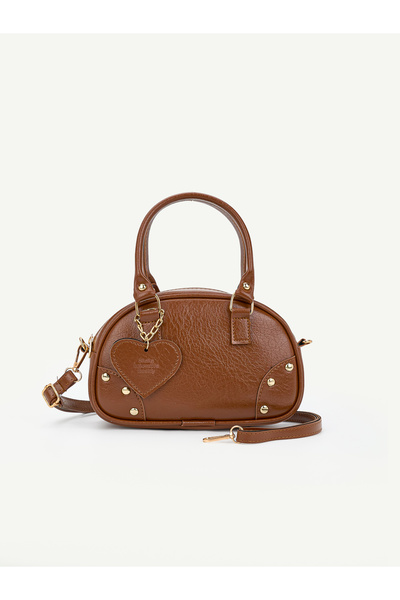 SHAKA Taba Shk 339 Faux Leather, Zippered, Trok, Heart Charm Detailed, Women'...