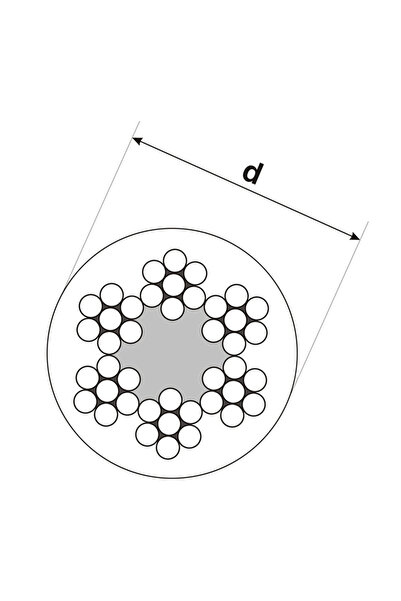 NO BRAND Cablu de oțel înmănușat cu PVC 5/8mm 6x7 NEGRU 20mb