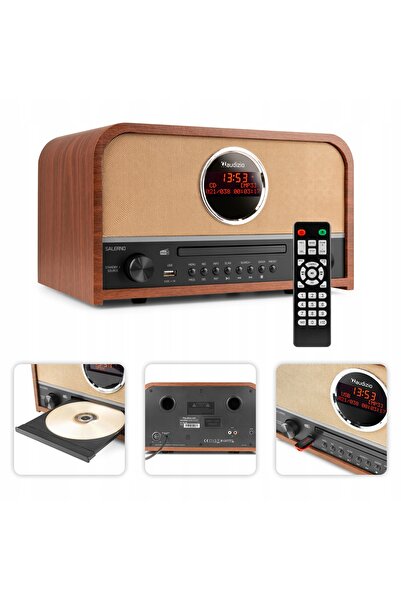 NO BRAND Radio de casă RETRO DAB+/FM cu player CD și Bluetooth