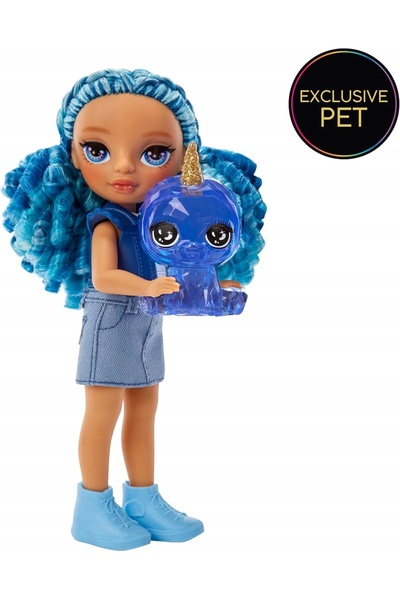 Rainbow High LITTLES LALKA Sapphire Bradshaw cu unicornul magic Yeti