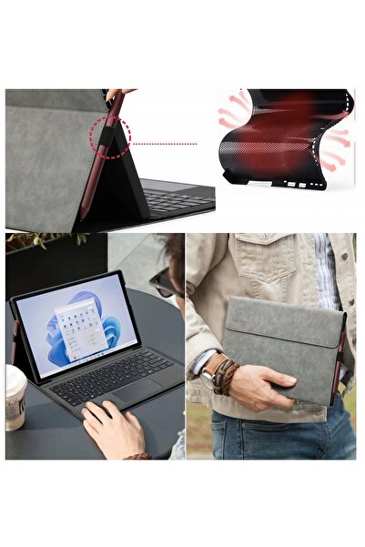EtuiTab Husă pentru tabletă și tastatură pentru Microsoft Surface Pro X / 9 /...