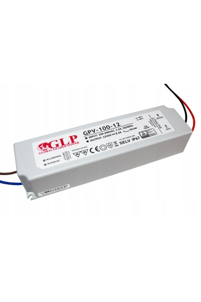 NO BRAND Sursă de alimentare impermeabilă 12V 100W 8A pentru bandă LED IP67