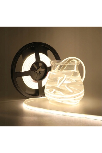 NO BRAND Bandă LED COB termocontractabilă 12V impermeabilă IP67 lumină caldă ...