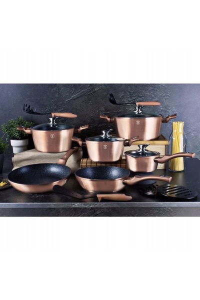 Berlinger Haus OALĂ TRADIȚIONALĂ CU CAPAC, 6,1 L, ROSE GOLD METALLIC LINE BH-...