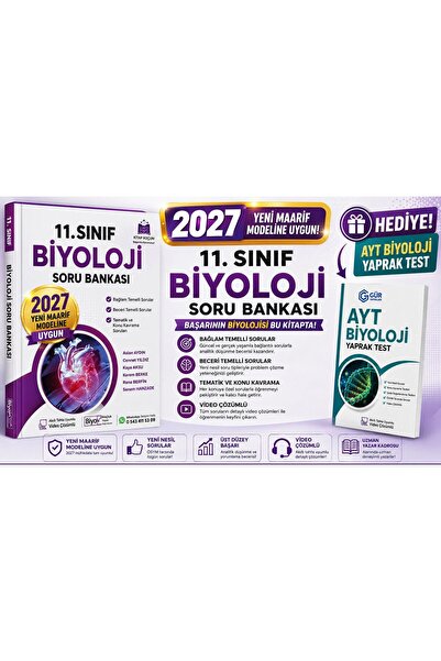 Biyotik Yayınları 11.SINIF 2027 MAARİF MODEL BİYOLOJİ SORU BANKASI-AYT YAPRAK...