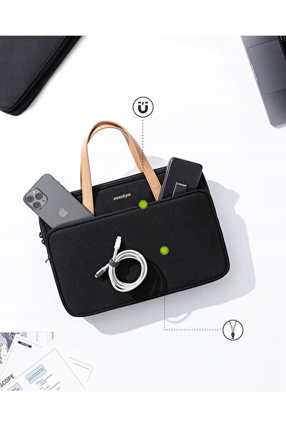 Innostyle Geantă laptop de damă 13-14 inch impermeabilă Omniprotect Pro neagră