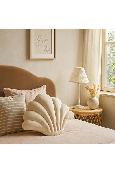 Home Styling Collection Pernă decorativă în formă de scoică, din poliester, 4...