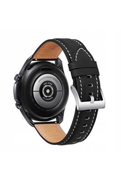 NO BRAND SPACECASE 22MM CUREA DE CEAS DIN PIELE NEAGRĂ PENTRU SMARTWATCH