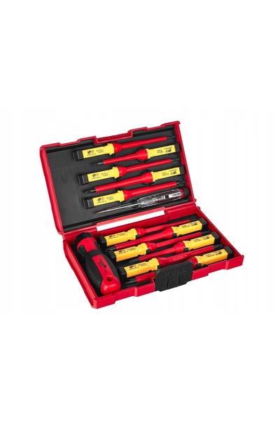 Tvardy SET 13EL. Șurubelnițe izolate VDE 1000V electrice, set T00915