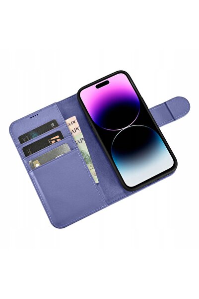 NO BRAND ICARER Husă Portofel din Piele 2 în 1 pentru iPhone 14 Pro Max Anti-...