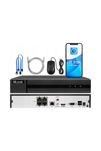 Hilook Înregistrator IP cu 4 canale 4x PoE NVR-4CH-5MP/4P pentru camere