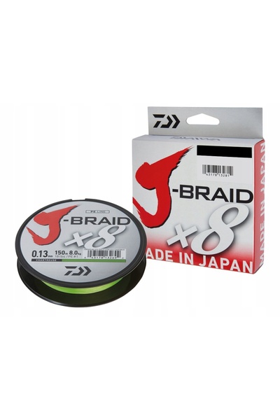 daiwa Fir împletit J-Braid X8 0,42mm/300m verde închis