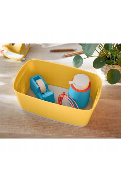 Leitz MY BOX recipient mic cu capac COSY galben