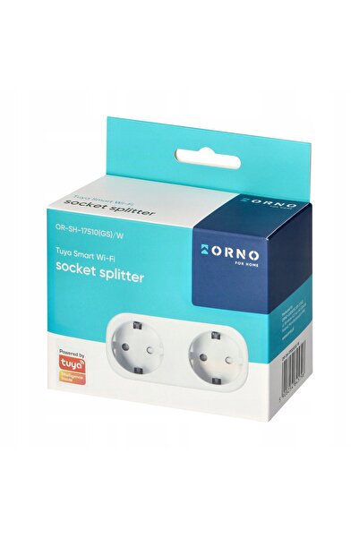 Orno SCHUKO WIFI TUYA SMART Priză dublă wireless cu contor de energie și temp...