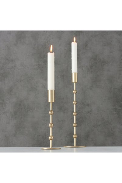 Boltze SUPPORT LUMÂNĂRI METAL AURIU MODERN SET 2 BUCĂȚI 30X9 CM KIMBERLY
