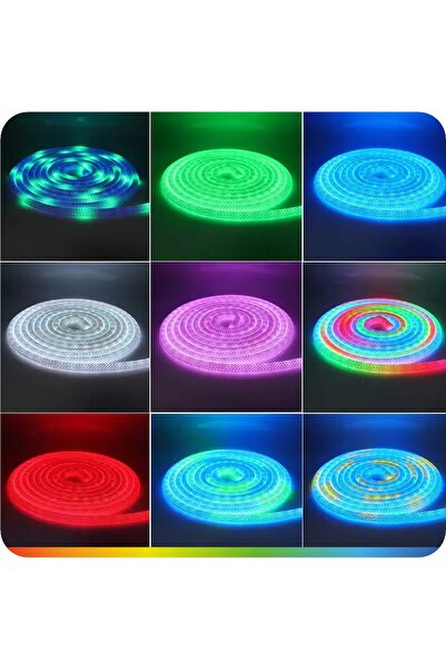 NO BRAND Bandă LED USB 5M, tip neon, RGB IC, control prin aplicație Bluetooth...
