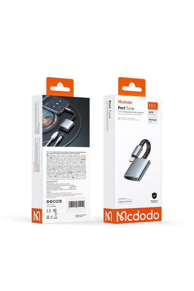 NO BRAND ADAPTOR MCDODO USB-C LA USB-C + CABLU MINI JACK 3.5 MM OTG