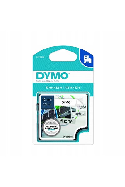 NO BRAND Bandă DYMO D1 12mm/3,5m nailon negru pe alb