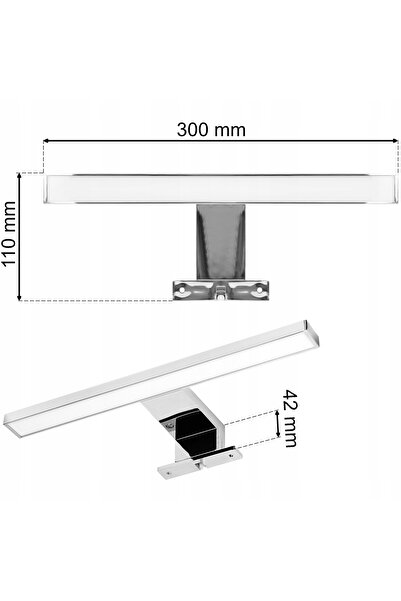 Adviti Aplică de perete LED pentru baie, deasupra oglinzii, 5W, 30cm, lumină ...