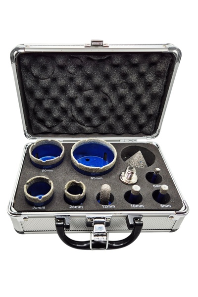 stoner SET DE CAROTI DE FORAT CU DIAMANT 6 – 65 MM PENTRU GRANIT, BETON, PIAT...