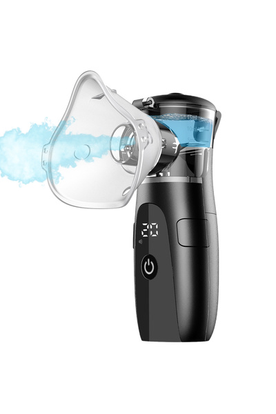 choice2 Black Handheld Portable Autoclean Inhale Nebulizer Mesh Atomizer Sile...