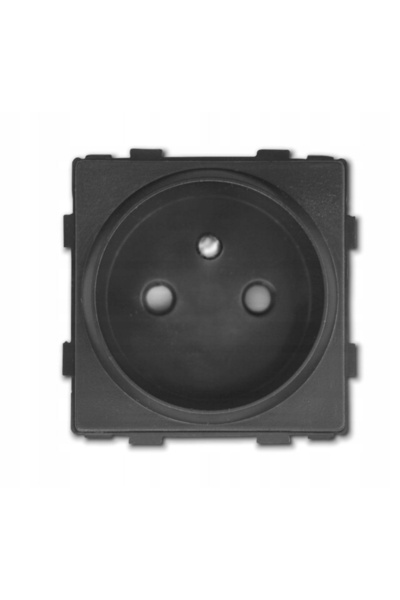 NO BRAND Priză franceză 230V dublă cu ramă, interior negru