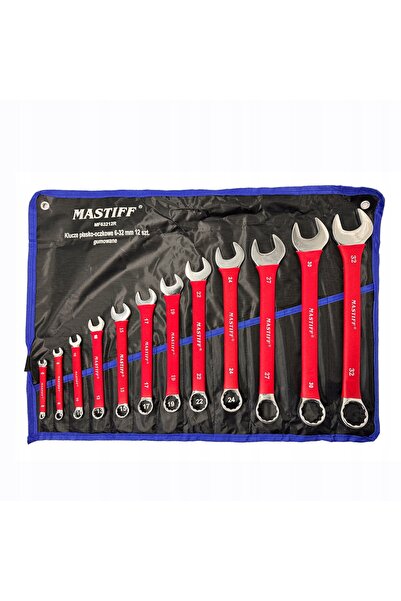 MASTIFF Set de chei plate din cauciuc, placate, 6-32 mm, 12 bucăți