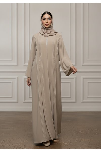 Nukhbaa Linear Pintuck Abaya | Nida Fabric