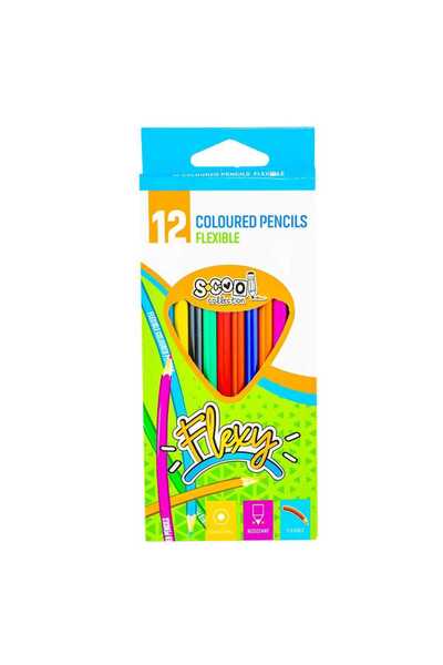 CasaDesteapta.ro SC599 - Creioane Color, Flexibile, 12 Culori/set - S-cool-fa...