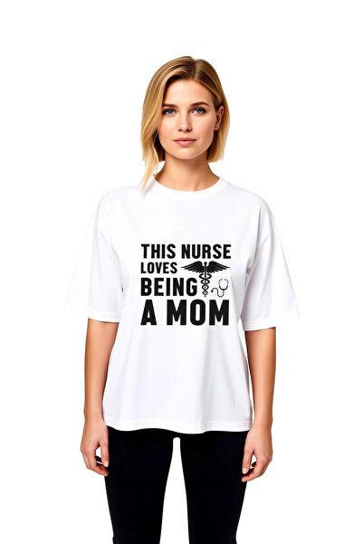 PayBuy Women's Oversize Nurse Mom Printed T-Shirt 100% Cotton Relaxed Fit Dai...