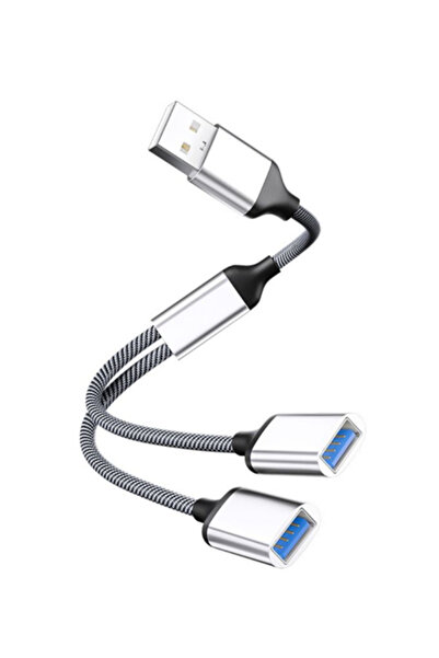 MicroConnect Adaptor USB-A la 2x USB-A F, Argintiu