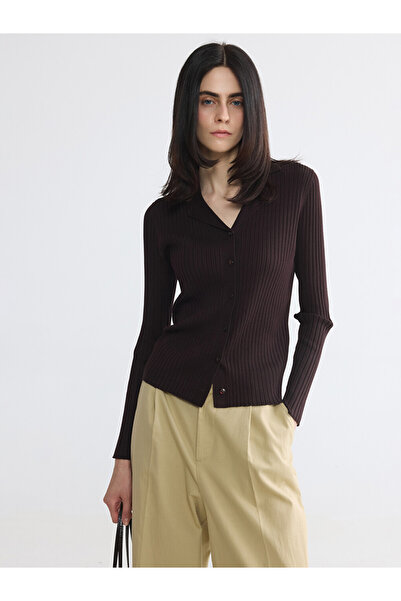 LC Waikiki Polo Collar Women's Knitwear Cardigan