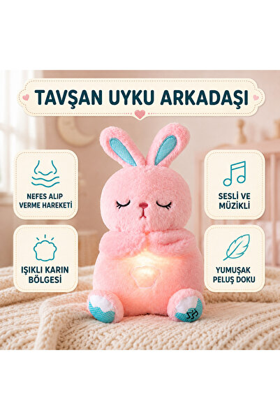 Heribom Nefes Alan Stich Rahatlatıcı Müzikli Işıklı Uyku Arkadaşı (Piller Pak...