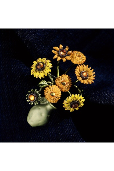 Choice6 Flower 6 Exquisite Creative Brand Design Color Flower Brooch Fashion ...