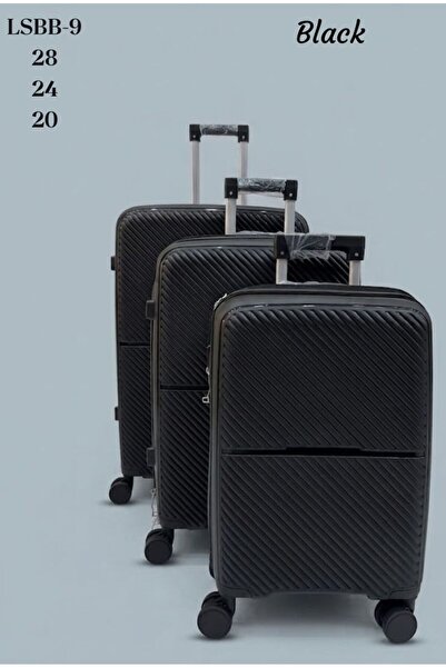 Generic 3-Piece Hardside Lightweight PP Luggage Set with 360° Spinner Wheels