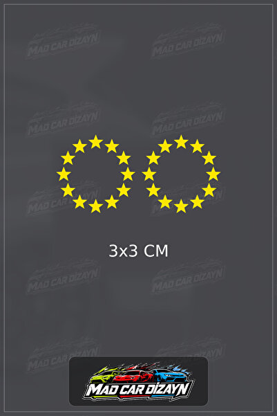 Avrupa Birliği Pulu- Araba-Motosiklet Etiket Sticker