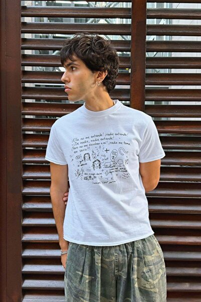 Flaw Wear تي شيرت مطبوع عليه Sketch Punk من طراز السبعينيات