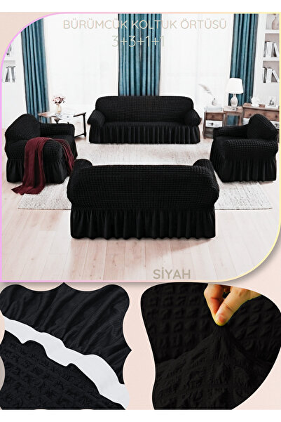 Uy Style Bürümcük Elastic Sofa Cover Set 3+3+1+1