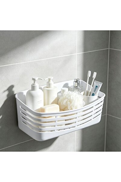 idei Coș plastic dreptunghiular cu ventuze, design cu fante pentru scurgerea ...