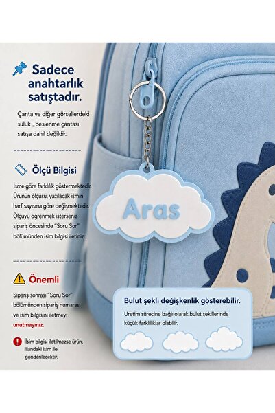 Kişiye Özel İsimlik Anahtarlık / Okul çantası , Suluk , Beslenme çantası, Kalemlik için kullanıma uygun