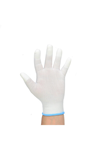 Interbabis Mănuși de protecție Sensor Finger, poliuretan pe degete, albe, set...
