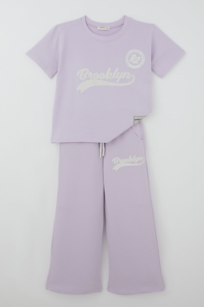 Breeze Момичешки панталонен костюм с щампа  "Бруклин ", с връзки, за 8-14 год...