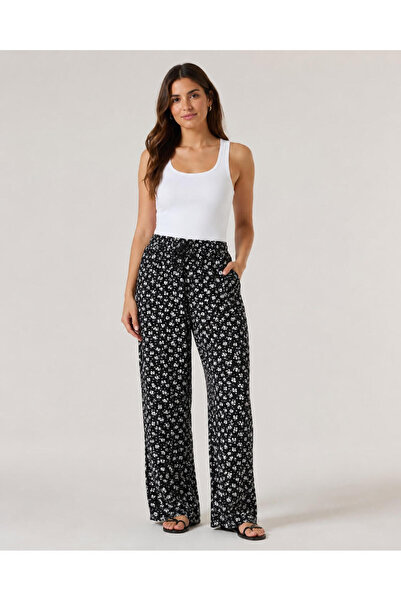 Derya Kurşun Pants with Pockets and Elastic Waistband 0573-01