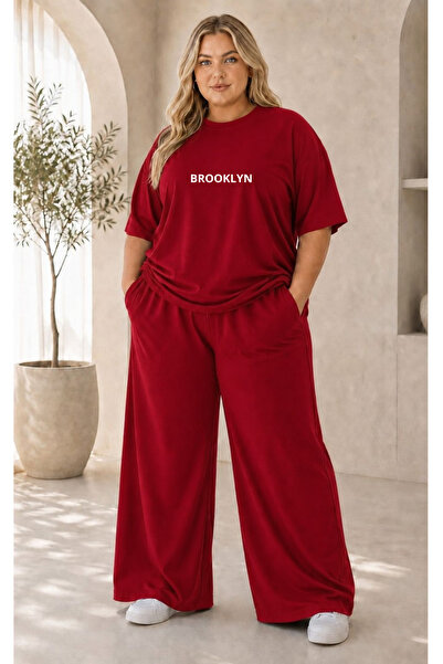classy moda طقم بدلة رياضية نسائية كبيرة الحجم من القطن الفاخر مكون من قطعتين...