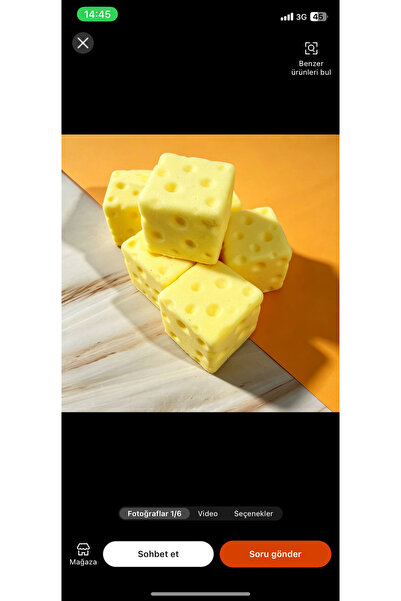 ismega Peynir Squishy Cheese Squishy Sukuşi Skuşi Peynir Sıkma Oyuncağı Stres Azaltma Slow Rising 1 Adet