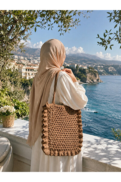 ARTTMACRAME Women's Hand Knitted Bag
