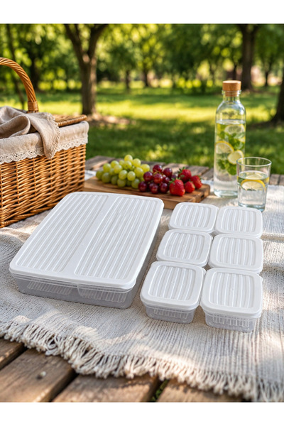 Leila 7-Piece Breakfast and Storage Container Set 29X23X6 cm
