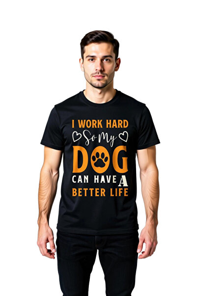 PayBuy I Work for My Dog Printed Men's T-Shirt